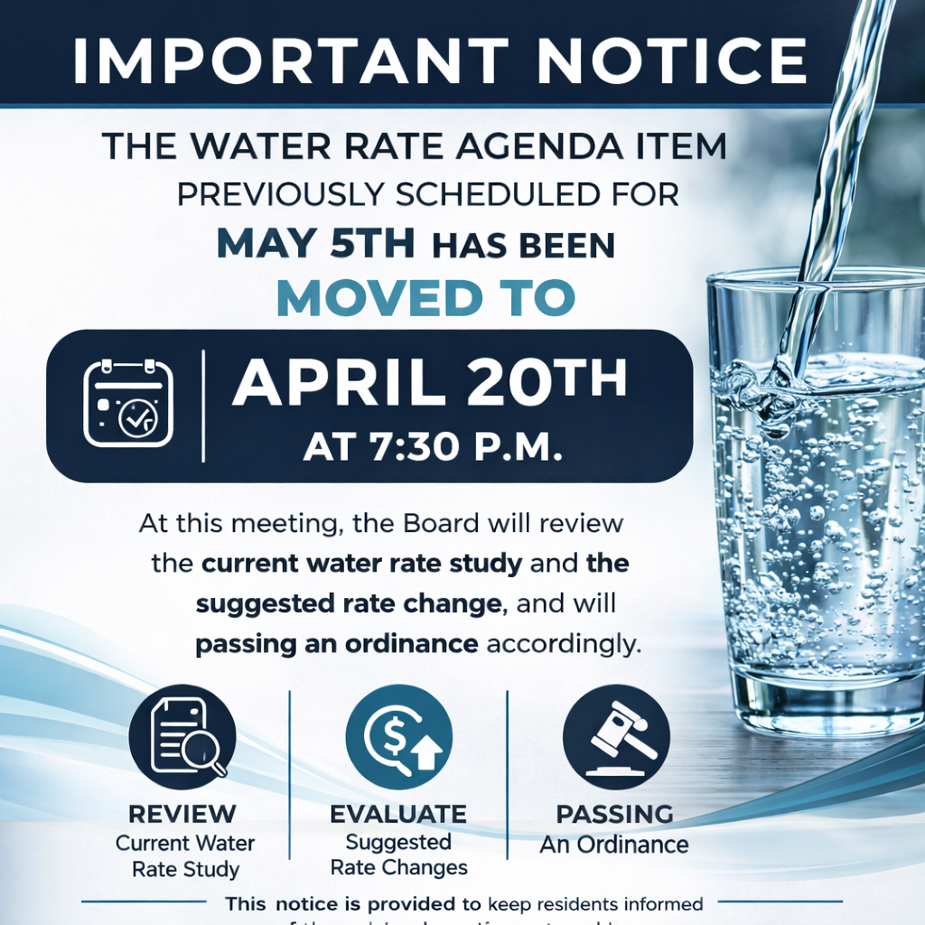 4/20/2026 Water Rate Discussion